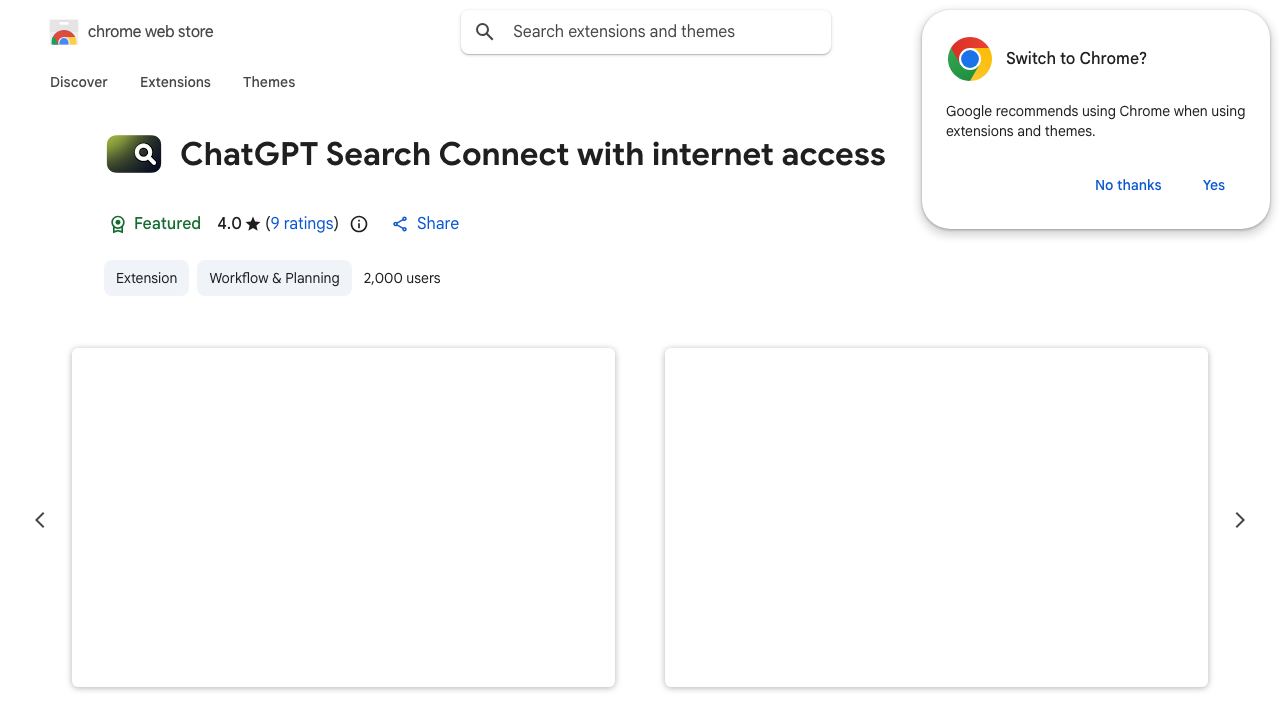 ChatGPT Search Connect with internet access 网站截图