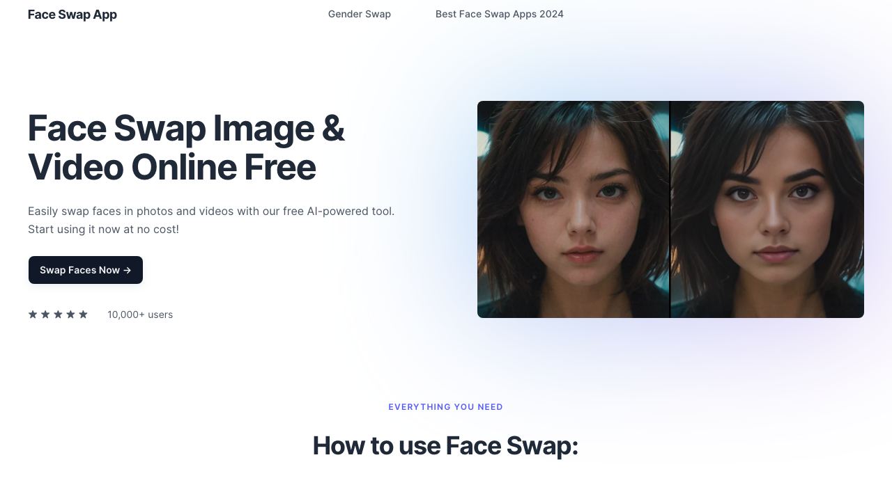 Face Swap 网站截图