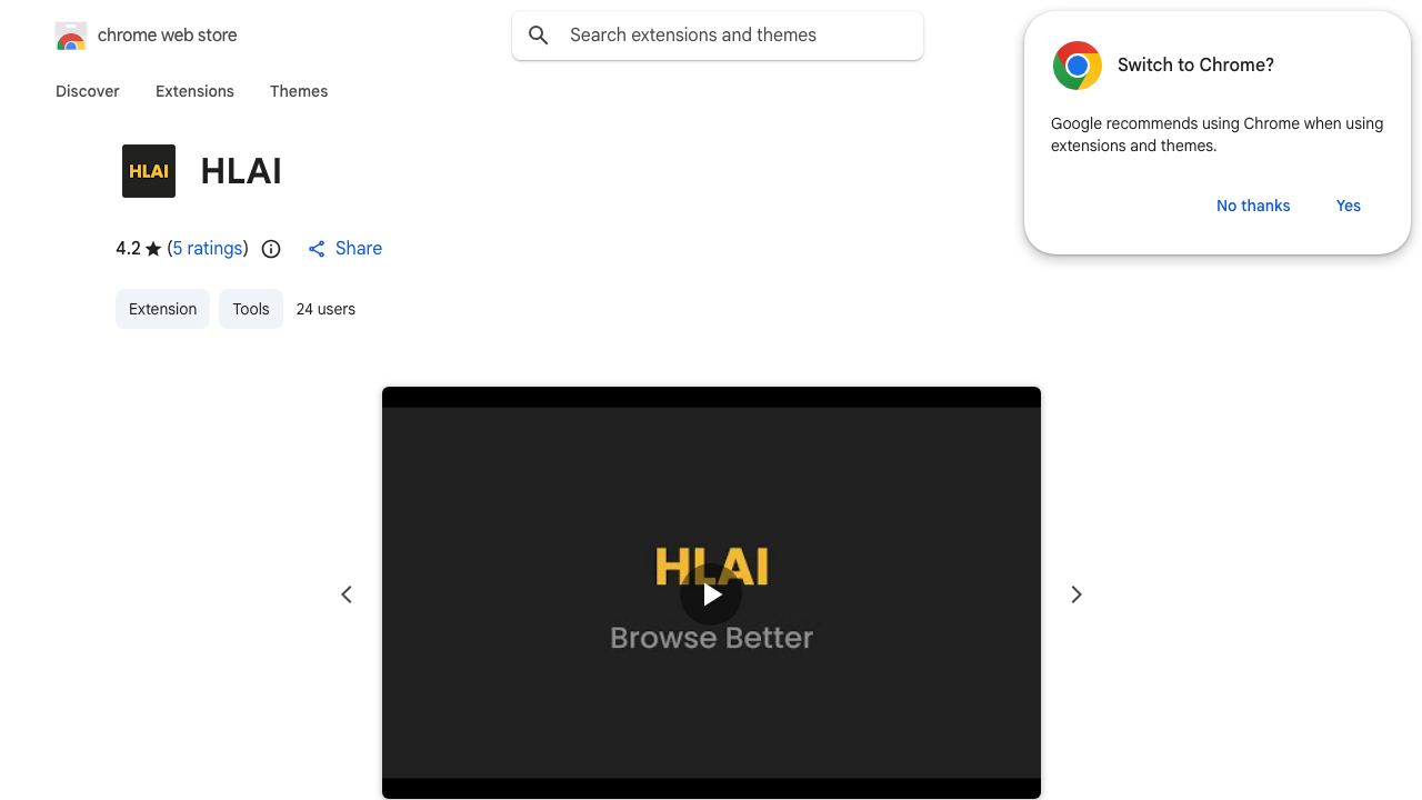 HLAI 网站截图