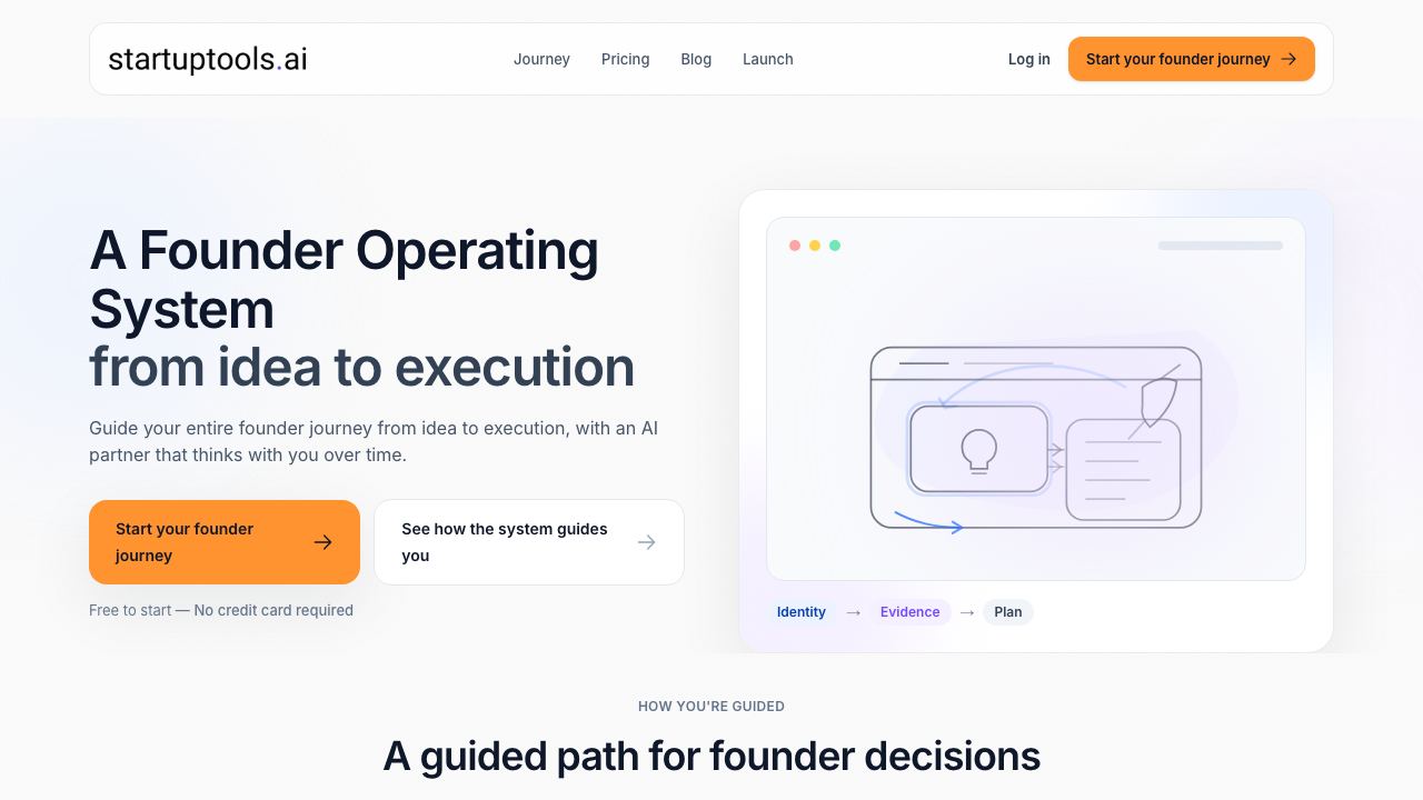 startuptools.ai website screenshot