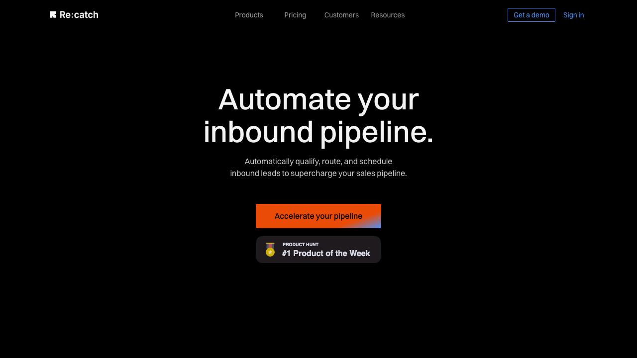 Re:catch website screenshot