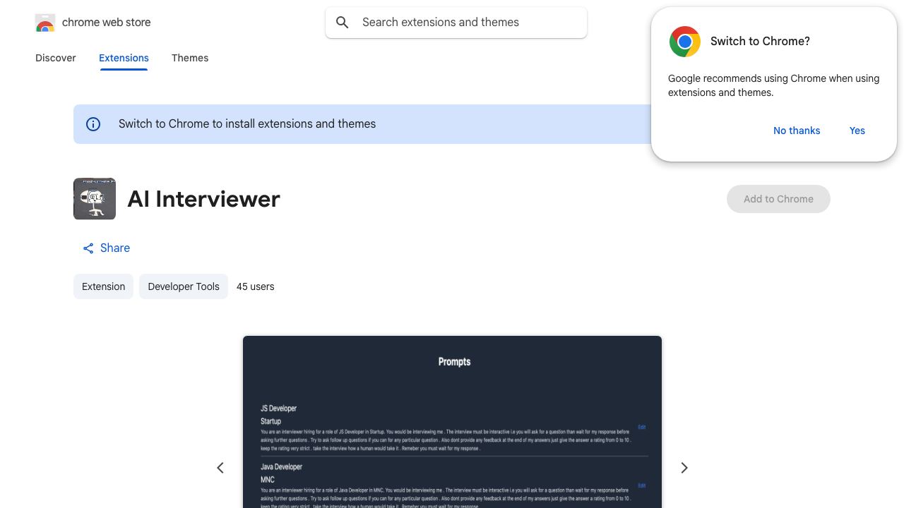 AI Interviewer 网站截图