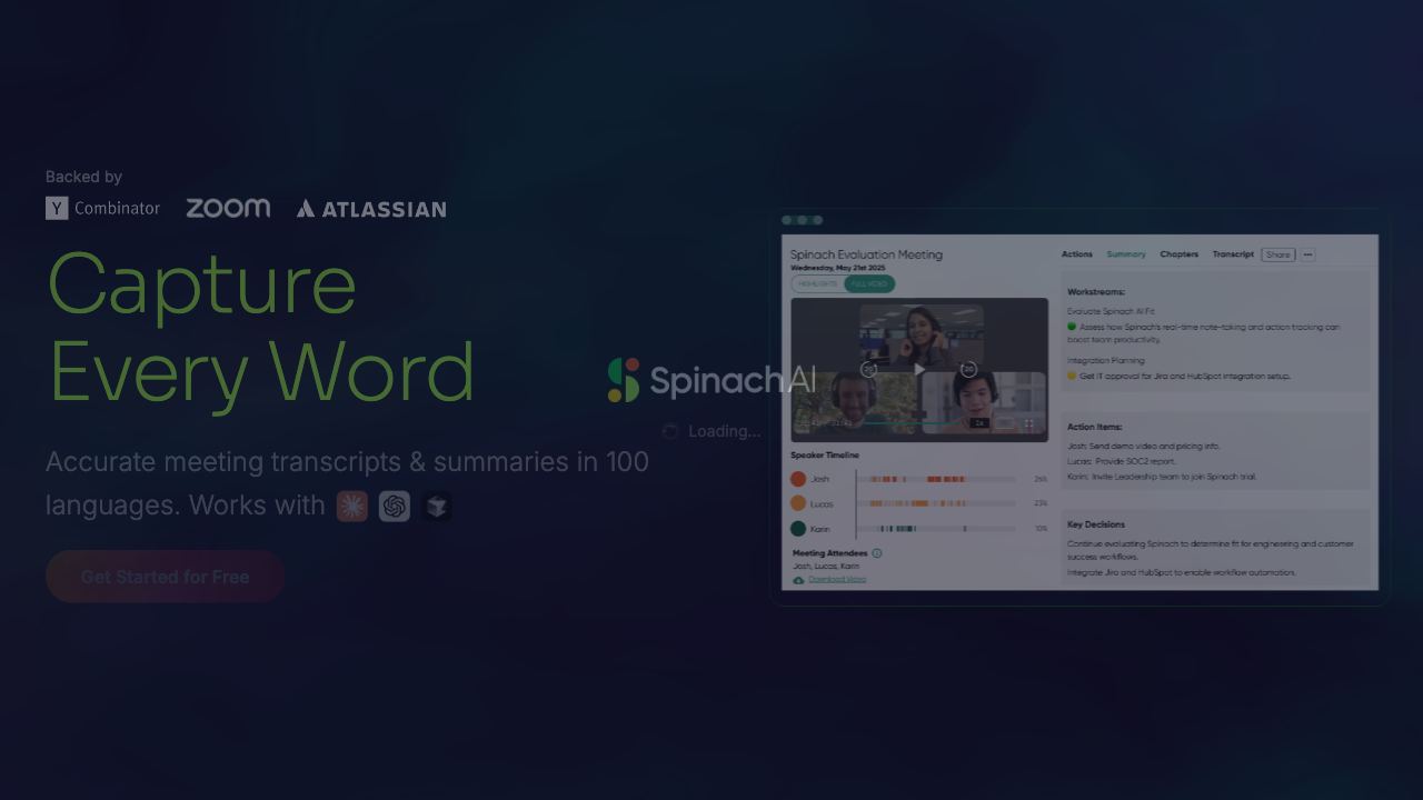 Spinach AI 网站截图