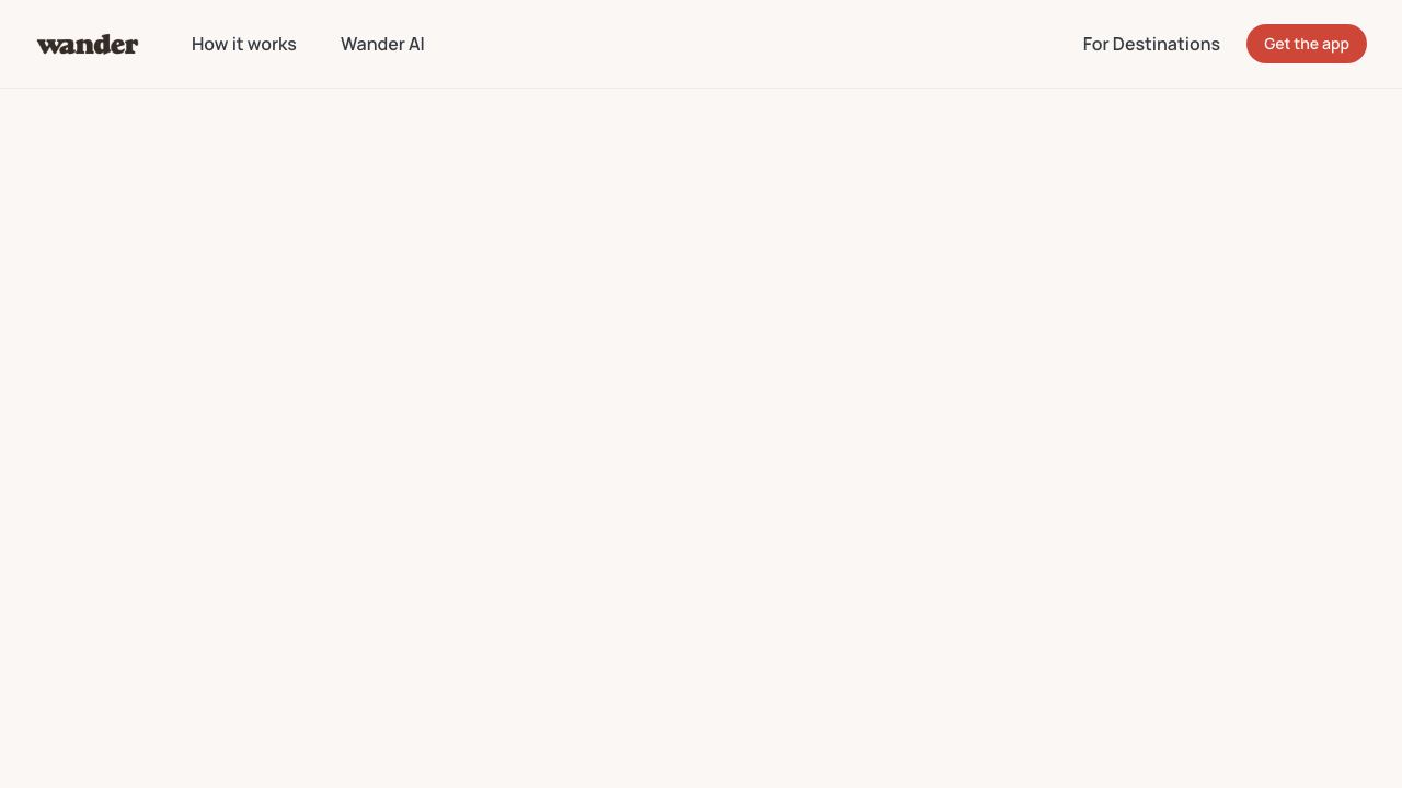Wander Maps website screenshot