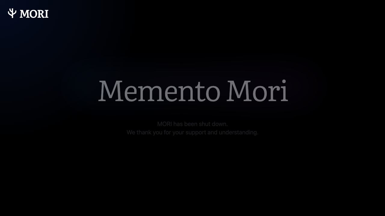 MORI website screenshot