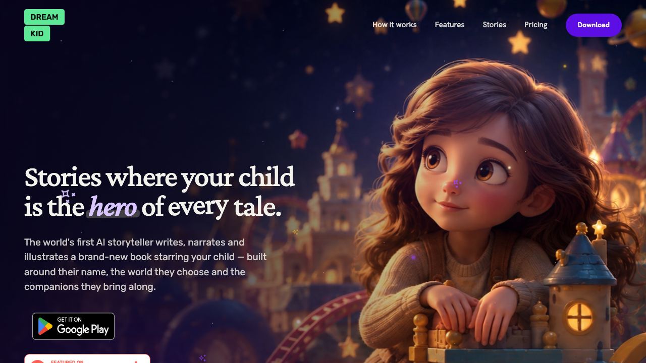Dream Kid AI 网站截图