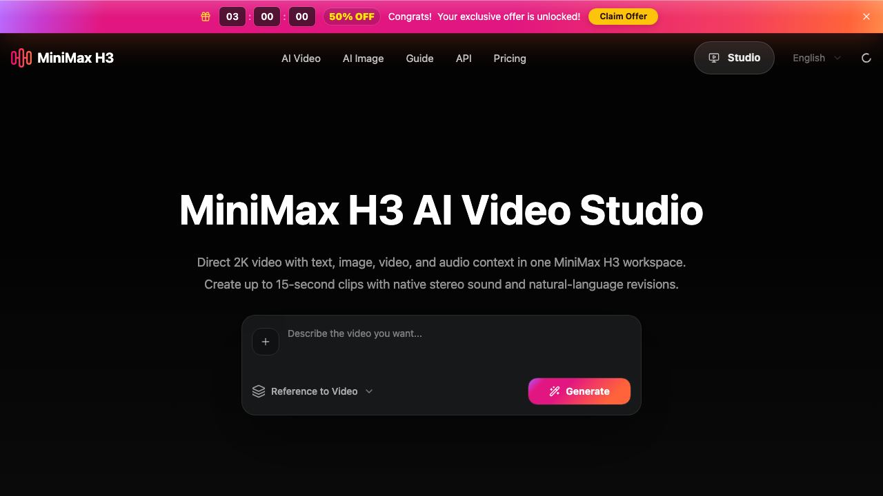 MiniMax H3 - 1 网站截图