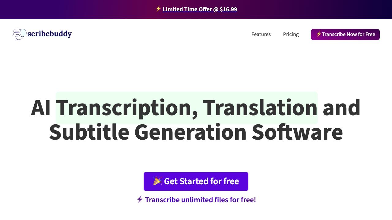 Scribebuddy 网站截图