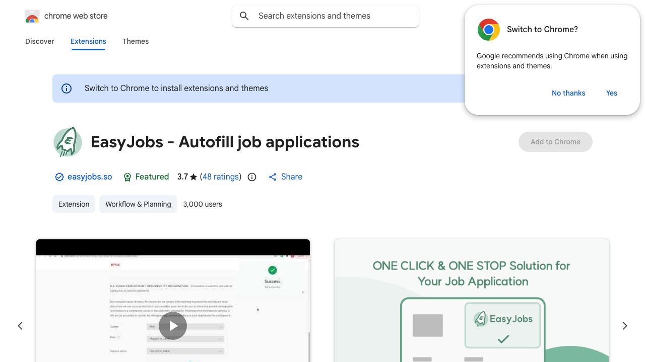 EasyJobs - Autofill job applications 网站截图