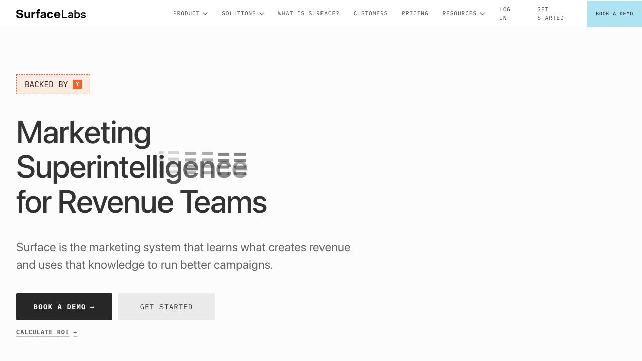 Surface Labs website screenshot