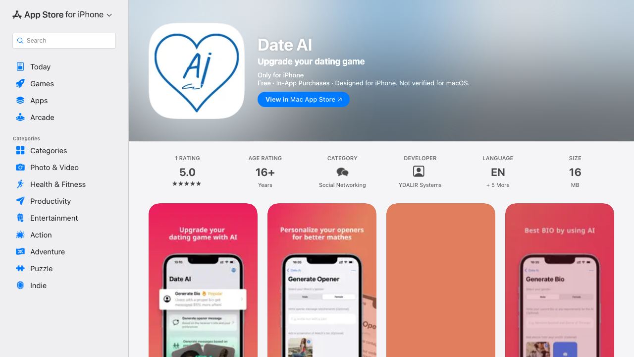 Date AI 网站截图
