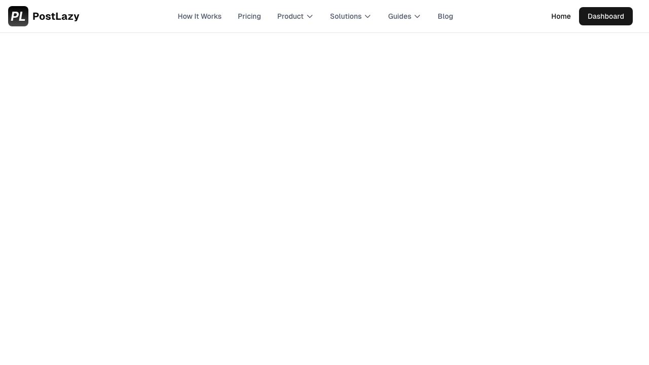 PostLazy website screenshot