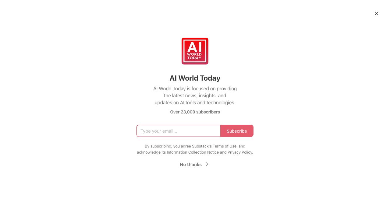 AI World Today website screenshot