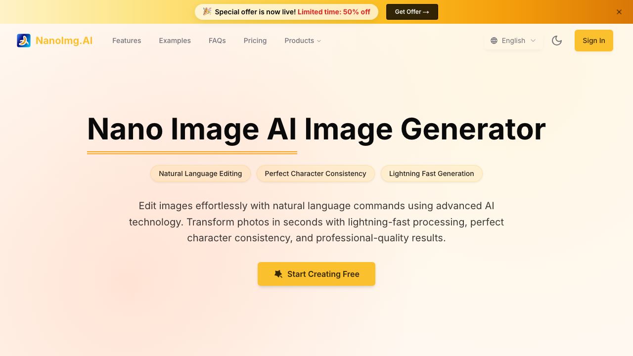Nano Banana Image AI- 网站截图