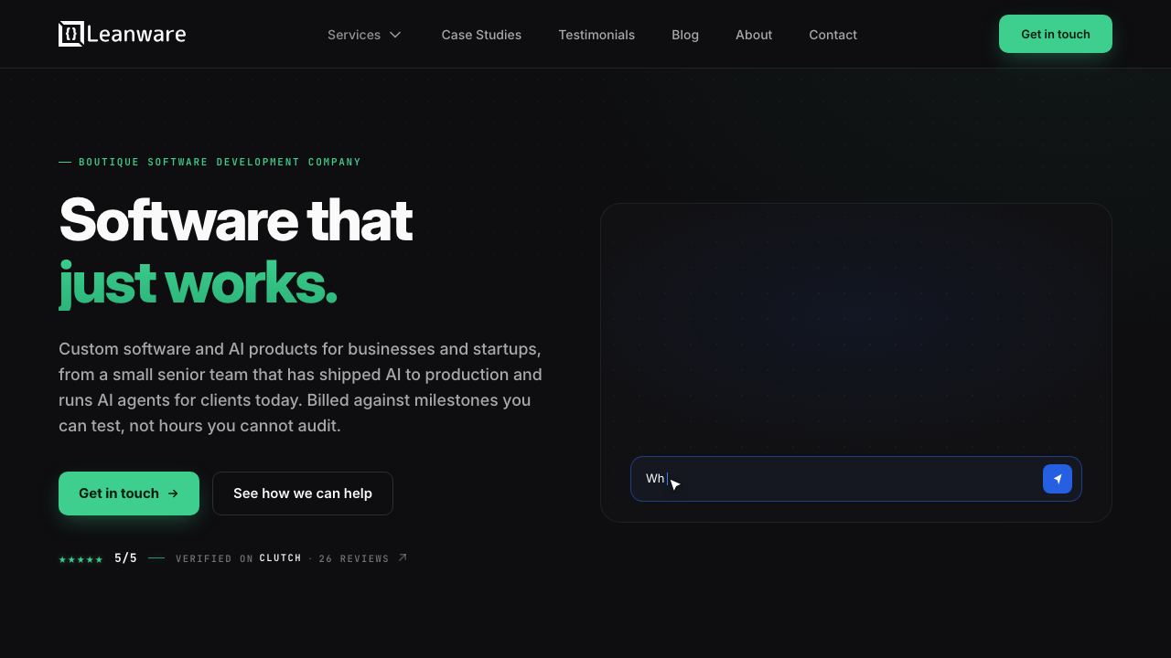 Leanware 网站截图