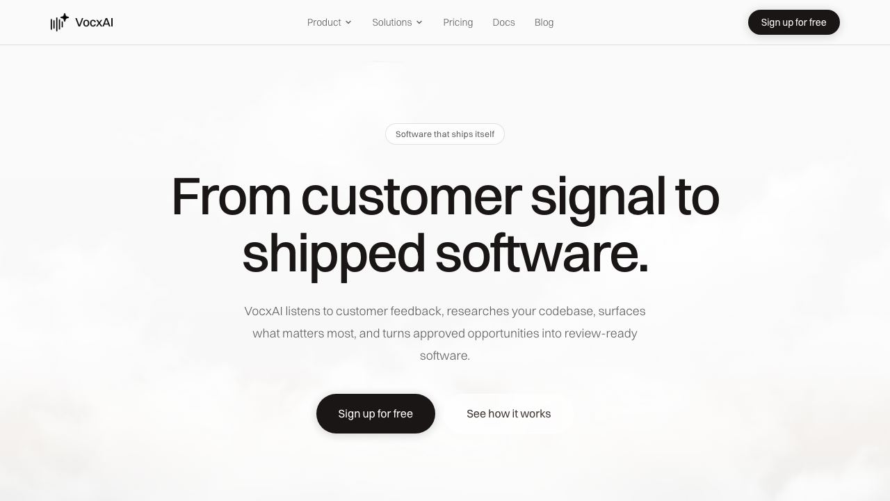 VocxAI 网站截图