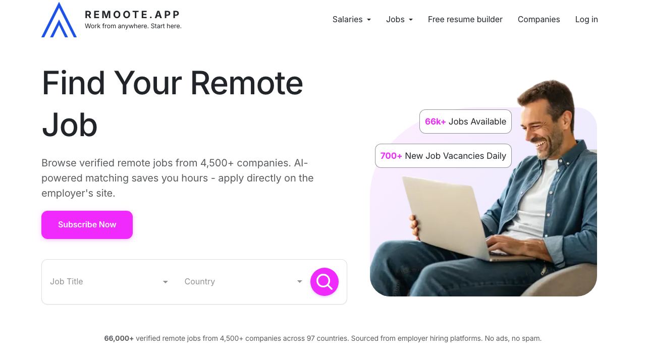 Remoote.app 网站截图