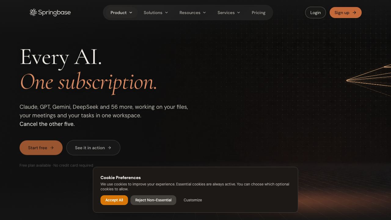 Springbase website screenshot