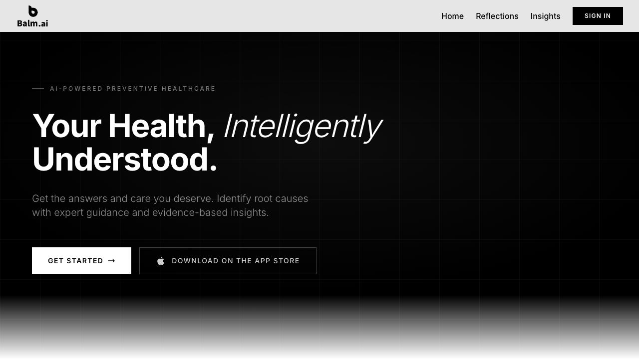 Balm.ai website screenshot