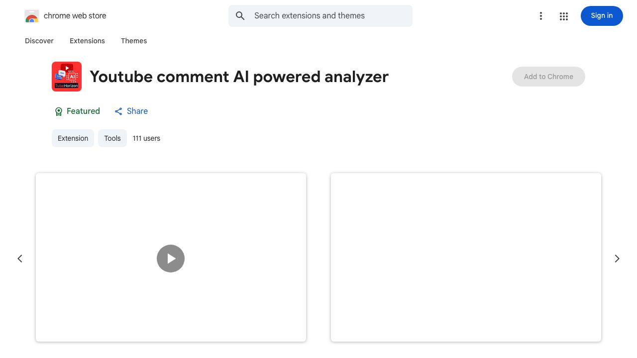 Youtube comment AI powered analyzer 网站截图