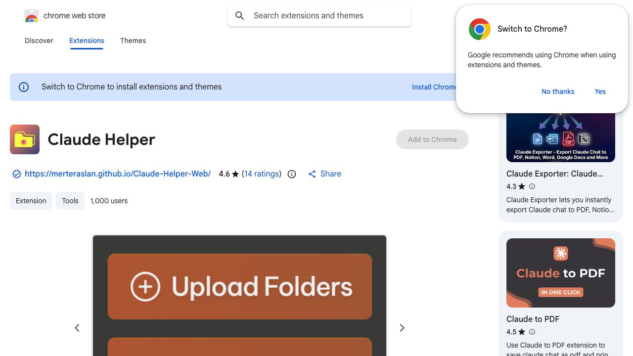 Claude Helper 网站截图