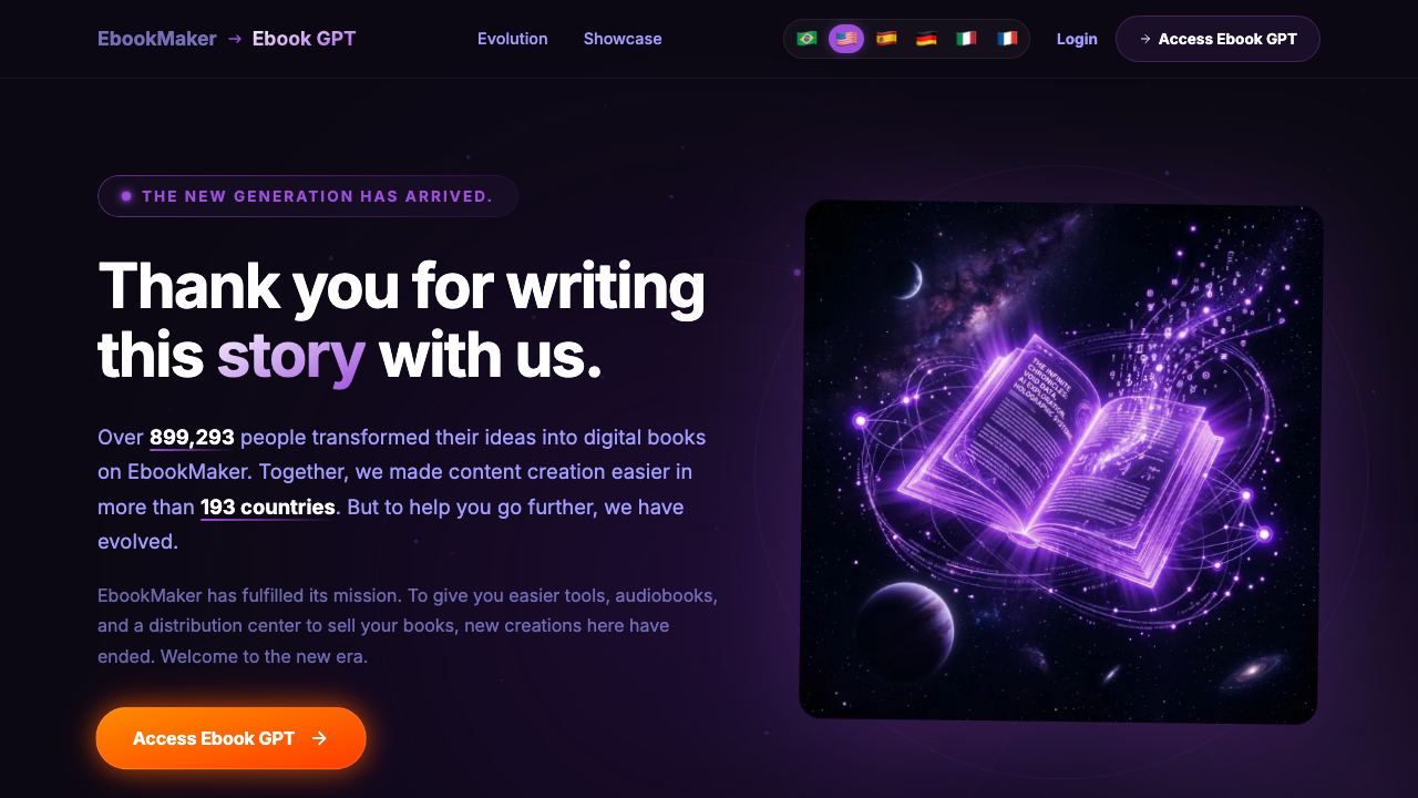 ebookmaker.ai website screenshot