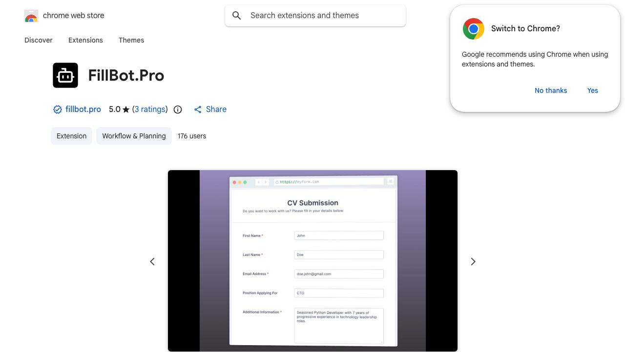 FillBot.Pro 网站截图