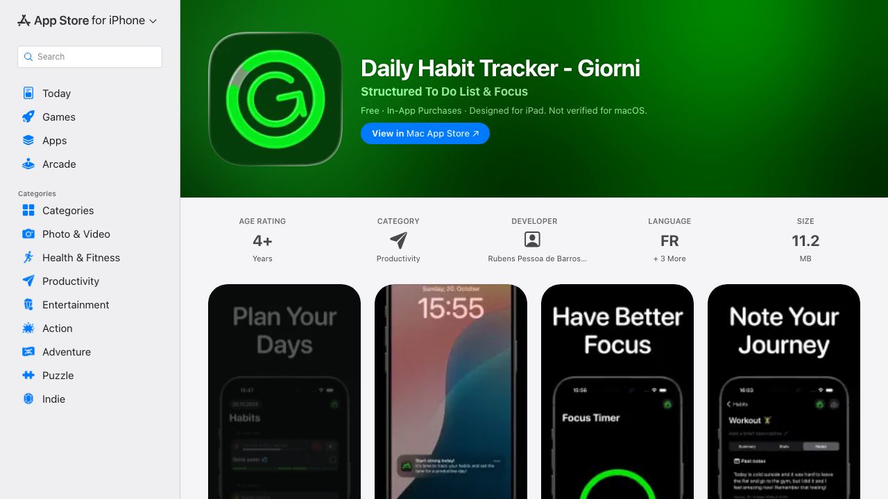 Rise Above - Build habits, Reach goals website screenshot