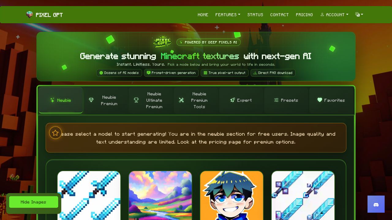 Pixel GPT 网站截图