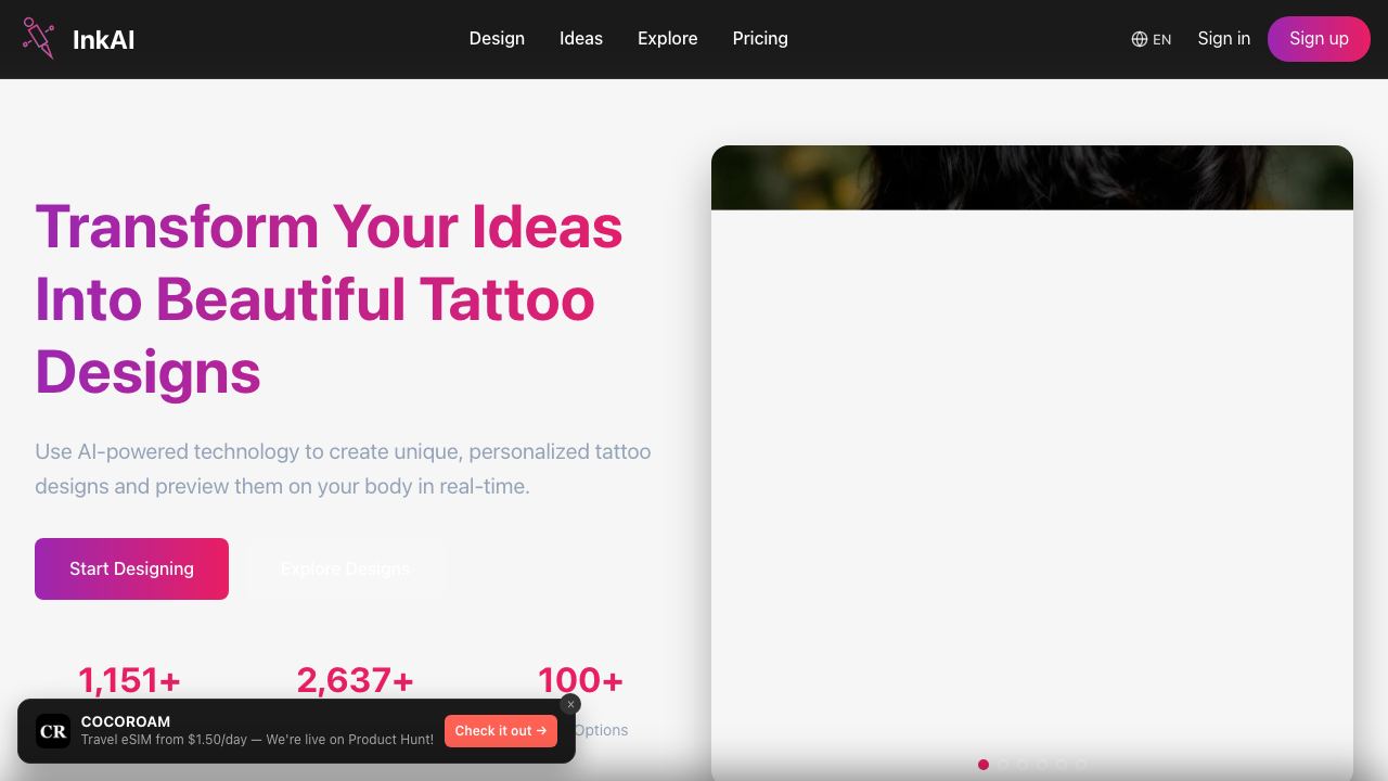 Ink AI 网站截图