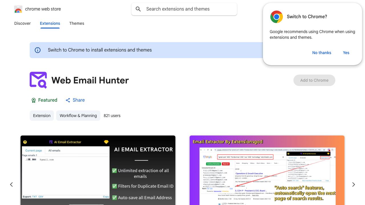 AI Email Extractor: Find the Email ID by AI website screenshot
