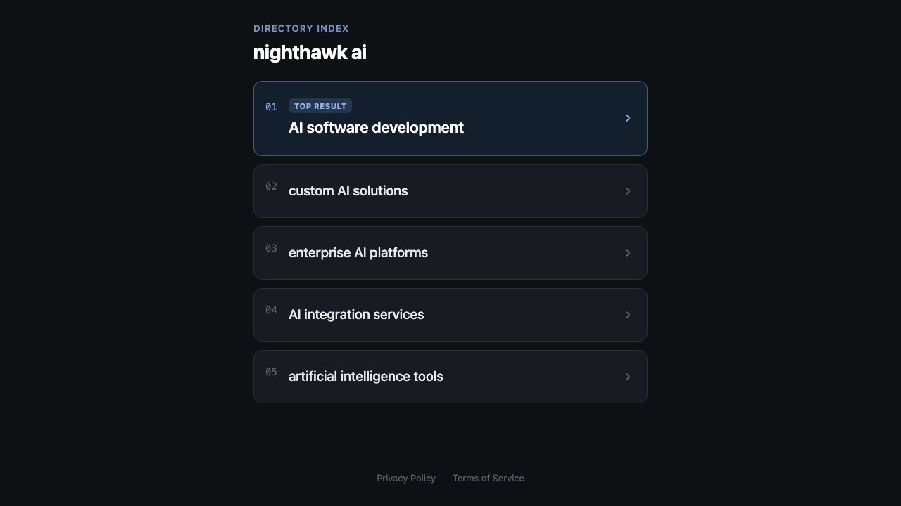 NightHawk - AI for Private Investigators 网站截图