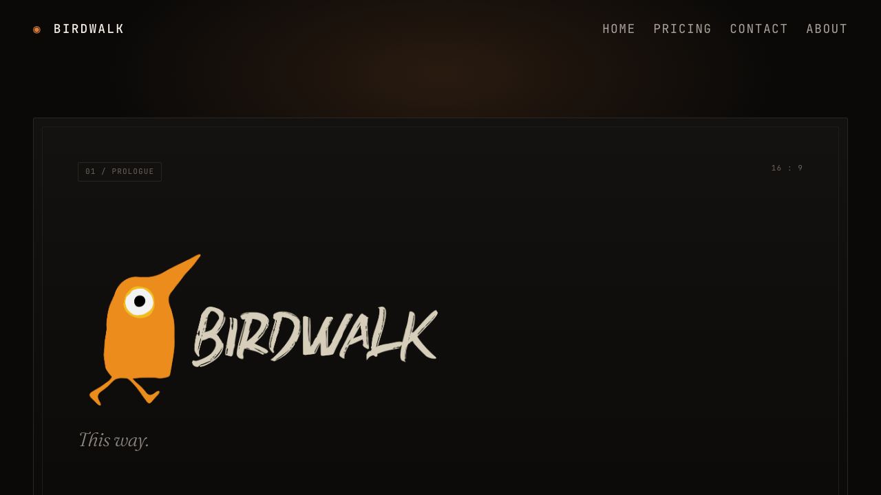 Birdwalk website screenshot