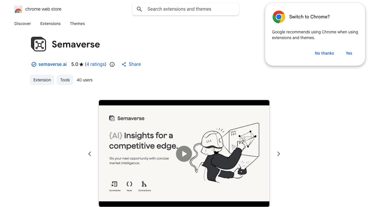 Semaverse website screenshot