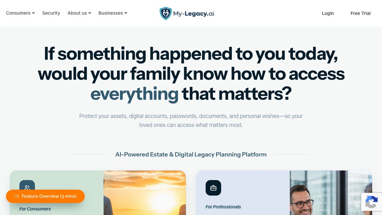 My-legacy.ai 网站截图