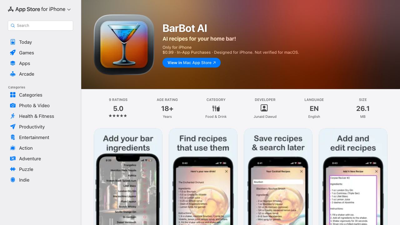 BarBot AI 网站截图