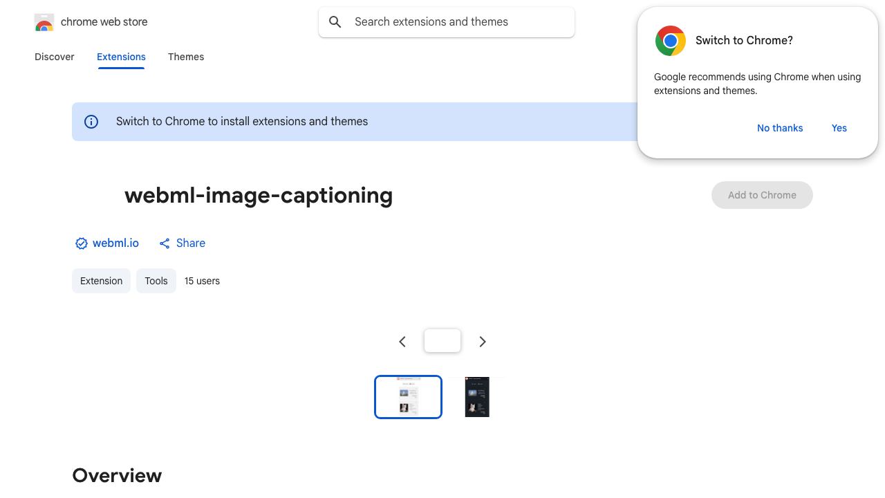 webml-image-captioning 网站截图