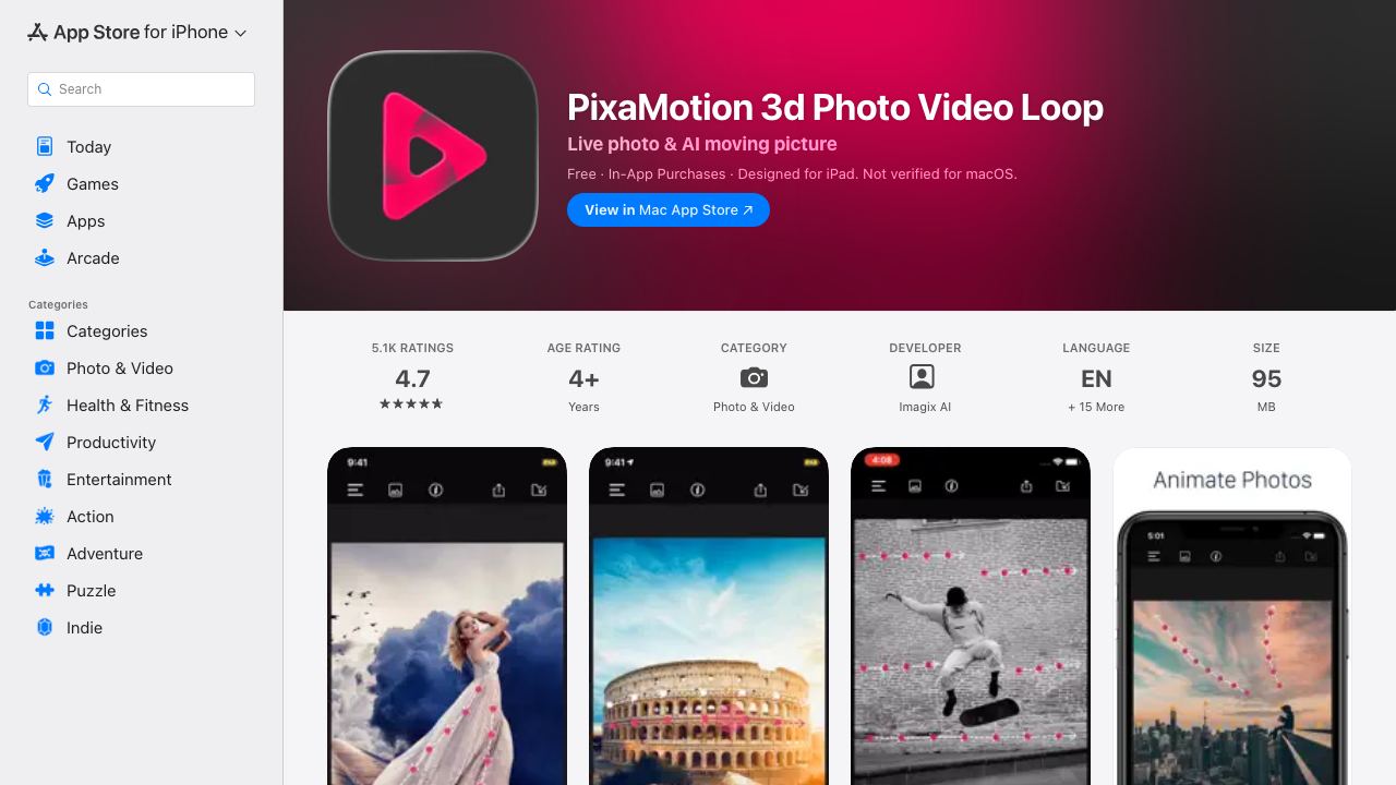 PixaMotion 网站截图