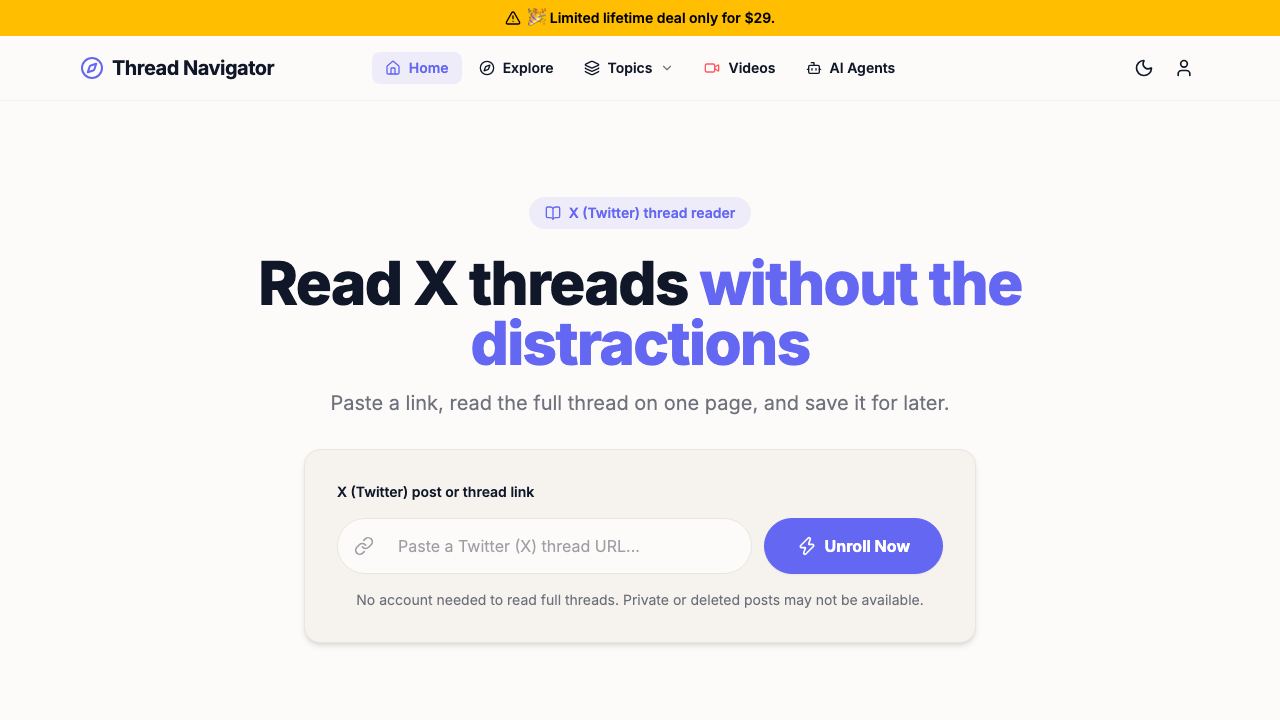 Thread Navigator 网站截图
