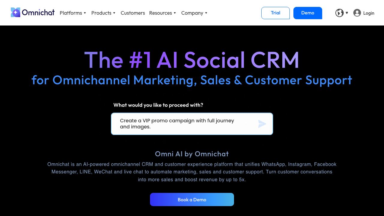 Omnichat AI 网站截图