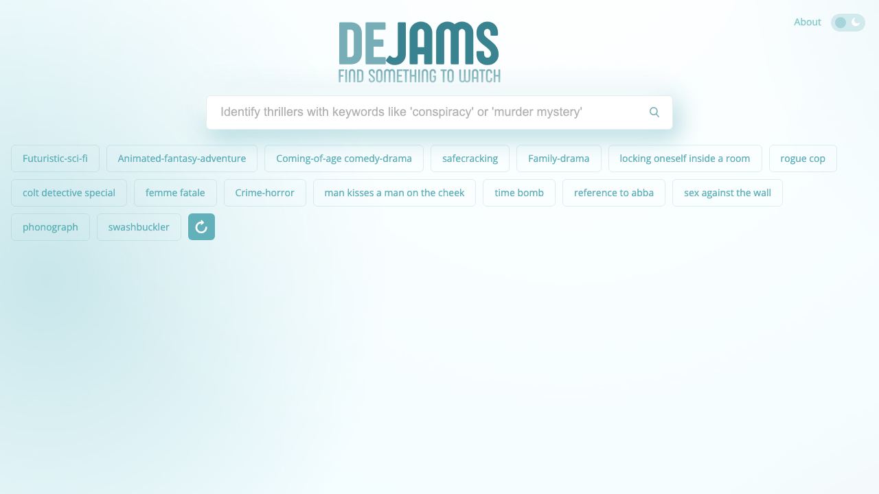 Dejams - A smart movie search engine 网站截图