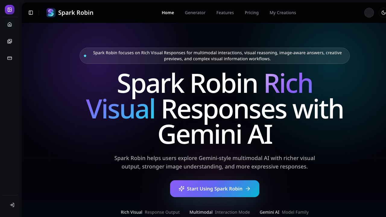 Spark Robin - 1 website screenshot