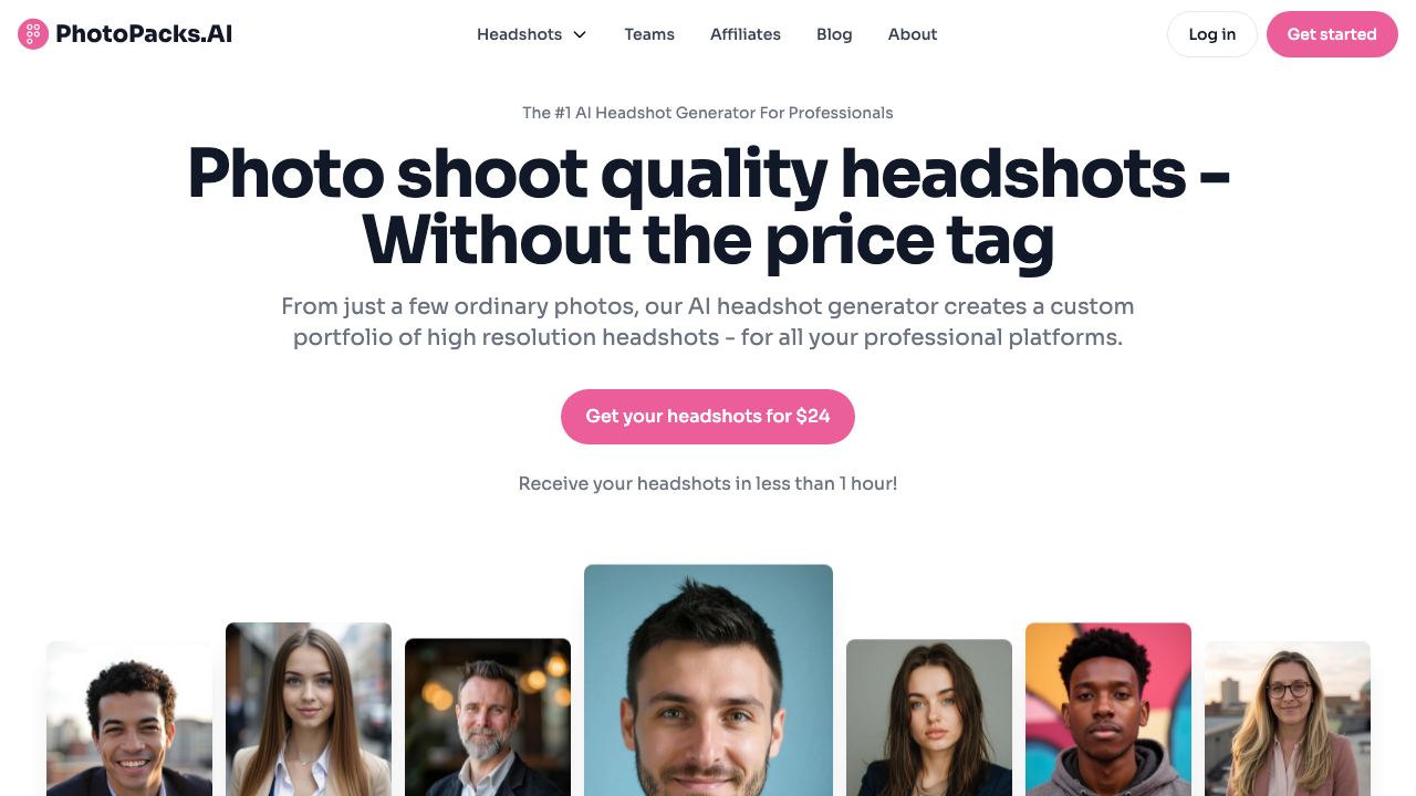 PhotoPacks.AI 网站截图