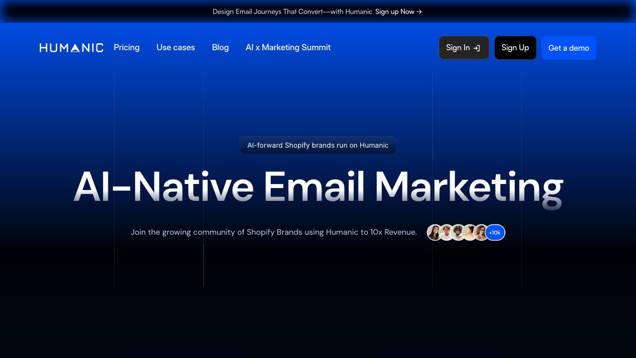 Humanic AI website screenshot