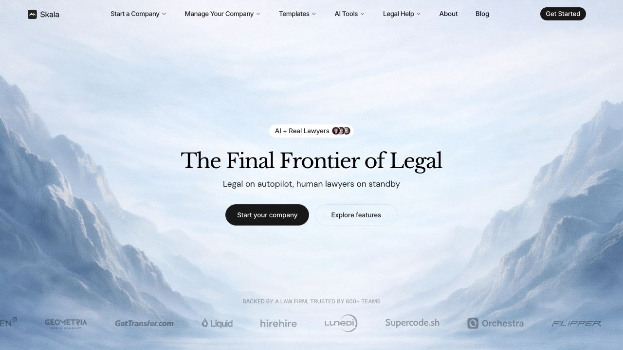 Skala website screenshot