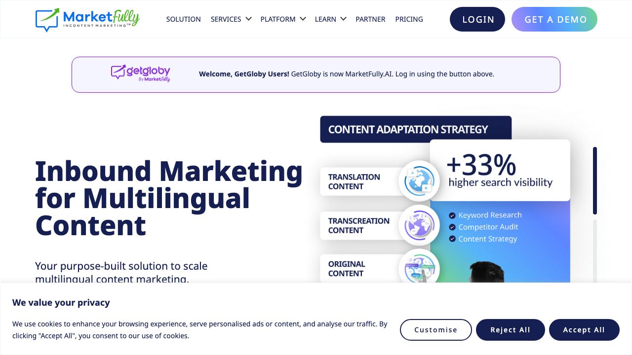GetGloby website screenshot