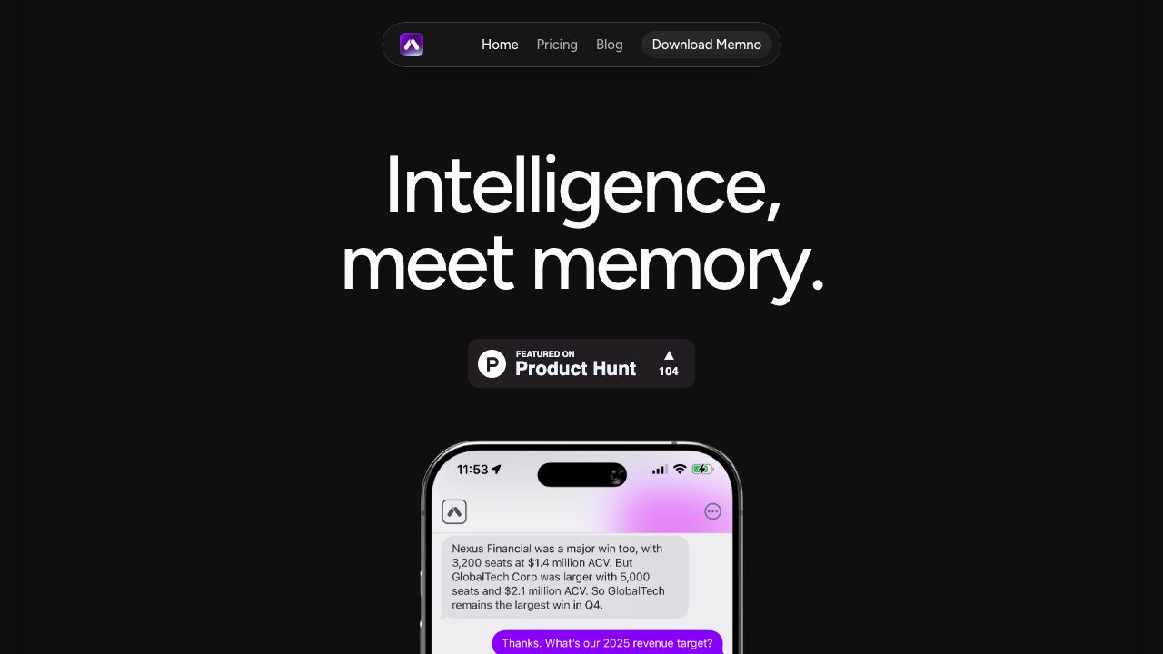 Memno 网站截图