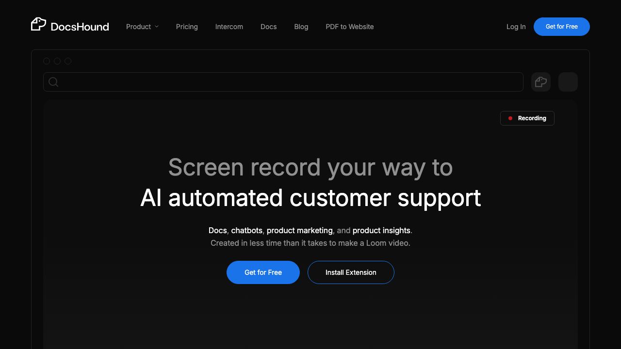 DocsHound 网站截图