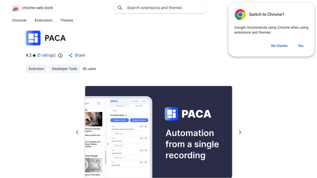 PACA: GPT-Powered Web Scraping Tool 网站截图
