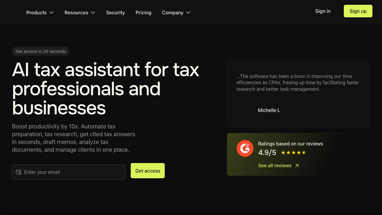 TaxGPT website screenshot